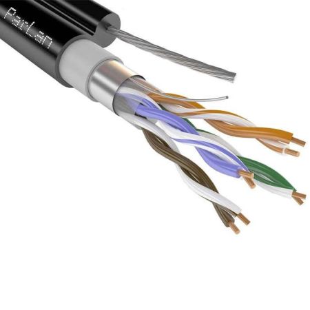 Кабель витая пара Паритет F/UTP Cat5e PVC/PEtr 4х2х0,52 с тросом