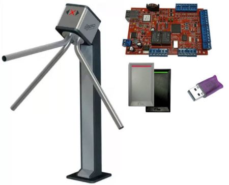 Электронная проходная Gate C-03 на базе турникета Oxgard Cube C-03 (с планками Антипаника)