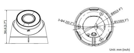 Уличная купольная IP-камера 2Мп HiWatch DS-I253M(B) (2.8 мм) с микрофоном