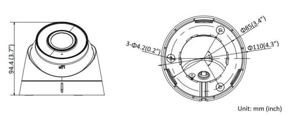 Уличная купольная IP-камера 2Мп HiWatch DS-I253M(B) (2.8 мм) с микрофоном Уличная купольная IP-камера 2Мп HiWatch DS-I253M(B) (2.8 мм) с микрофоном