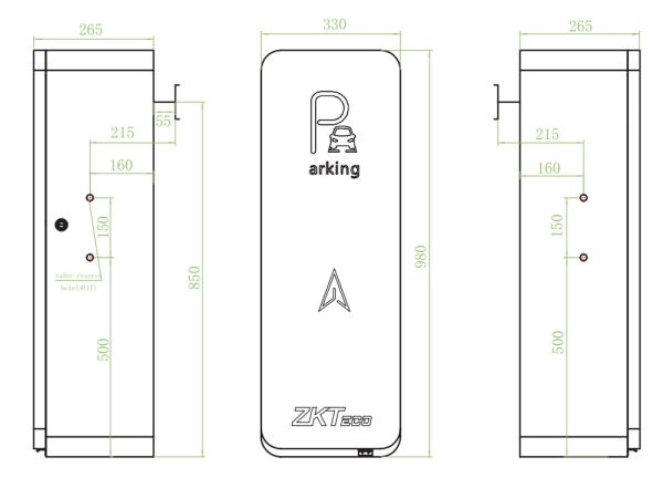 Автоматический шлагбаум ZKTeco BGM460L с телескопической стрелой 6 метров