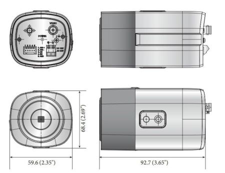 Мультиформатная 2Мп видеокамера Wisenet HCB-6000 без объектива