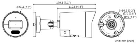 Уличная IP-камера 4Мп ColorVu HiWatch IPC-B042C-G2/UL (2.8 мм) со стробоскопом и динамиком Уличная IP-камера 4Мп ColorVu HiWatch IPC-B042C-G2/UL (2.8 мм) со стробоскопом и динамиком
