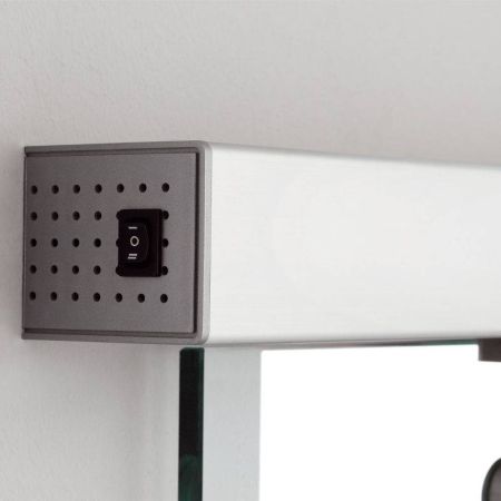 Комплект 1-створчатой раздвижной двери с приводом dormakaba CS 80 Magneo 875мм, стеклянная дверь/ зажимная шина