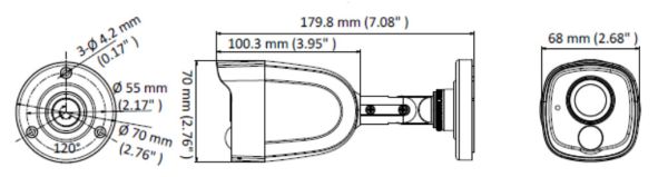 Уличная 2Мп HD-TVI видеокамера HiWatch DS-T210(B) (2.8 мм) с PIR-датчиком