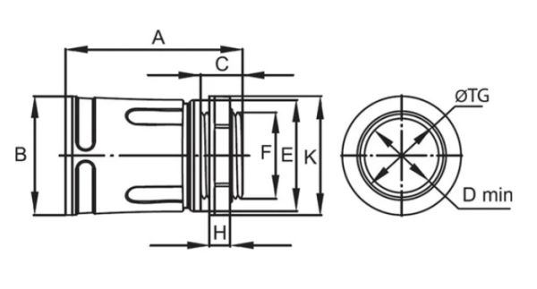 Муфта труба-коробка DKC 50220, IP67; 20 мм