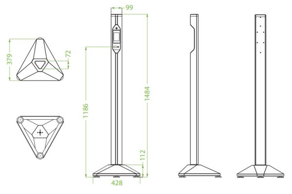 Бесконтактный инфракрасный термометр ZKTeco ZK-TD200 для измерения температуры тела