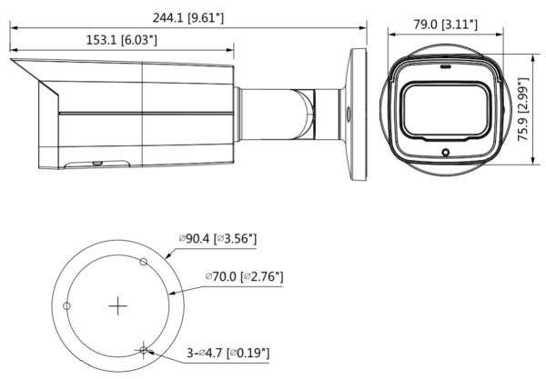 IP-видеокамера уличная 5Мп Dahua DH-IPC-HFW5541TP-ASE-0600B-S3 с искусственным интеллектом