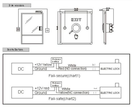 Кнопка выхода механическая HikVision DS-K7P01