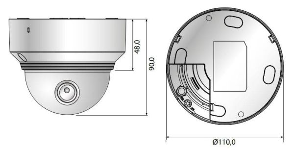 Купольная сетевая IP-видеокамера 2Мп Wisenet XND-6020R (4мм) Купольная сетевая IP-видеокамера 2Мп Wisenet XND-6020R (4мм)