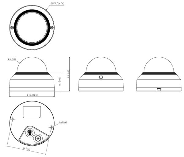 Антивандальная сетевая IP-видеокамера 5Мп Wisenet QNV-8020R (4 мм) Антивандальная сетевая IP-видеокамера 5Мп Wisenet QNV-8020R (4 мм)