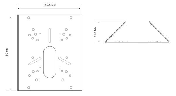 Адаптер для монтажа на столб видеокамер Evidence Apix-TubePlate/R