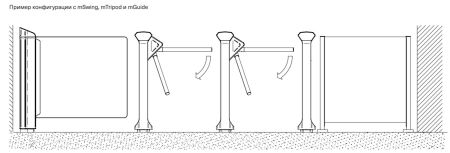Стойка ограждения Magnetic mGuide GGPA100 для стеклянной панели H=1000 мм
