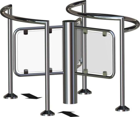 Роторный полуростовой турникет Gotschlich Gyro Baden (6GYB3AEC)