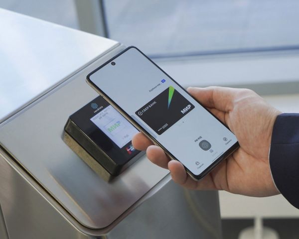 Турникет платного доступа PERCo-T-5 с терминалом Vendotek VX, из окрашенной стали (с черными планками)