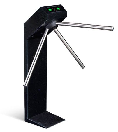 Турникет-трипод PERCo-TTR-04.1E из окршенной стали, черный с блестками (с планками)