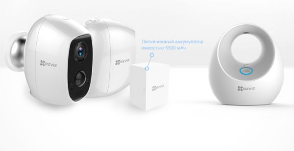 Уличная IP-камера Wi-Fi 2Мп Ezviz C3A (2.2 мм) на аккумуляторе