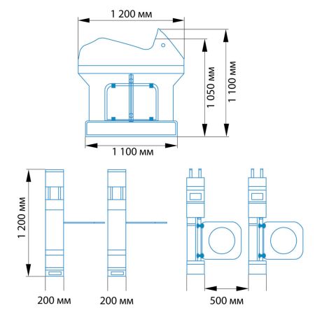 Турникет детский Блокпост ТД 700 с распашными створками Турникет детский Блокпост ТД 700 с распашными створками