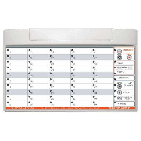 Прибор ВС-ВЕКТОР-АП250 КП приемно-контрольный и управления охранно-пожарный, адресный