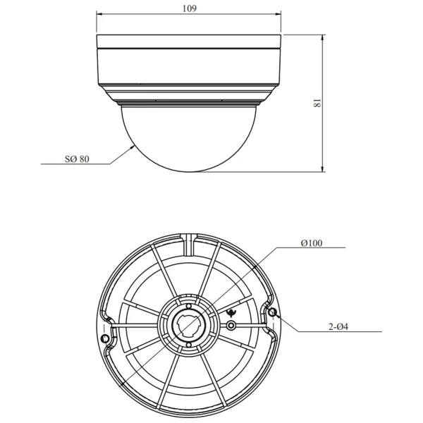 IP-видеокамера 2Мп RVi-2NCD2478 (2.8) white антивандальная