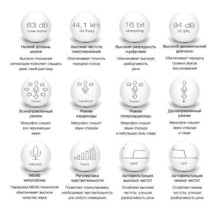 Направленный микрофон Stelberry M-1305 вандалозащищённый, металлический