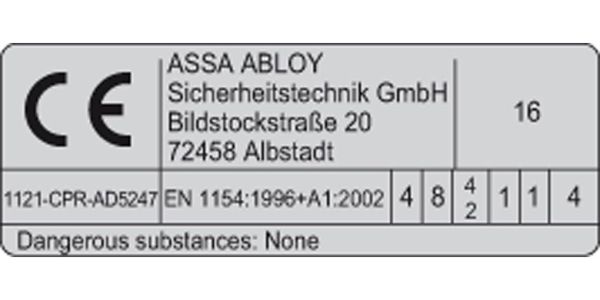 Дверной доводчик Abloy DC200 с рычажной тягой L190