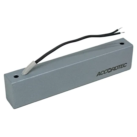 Электромагнитный замок AccordTec ML-180K с уголком, серебряный металлик