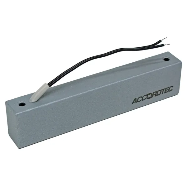 Электромагнитный замок AccordTec ML-180K с уголком, серебряный металлик