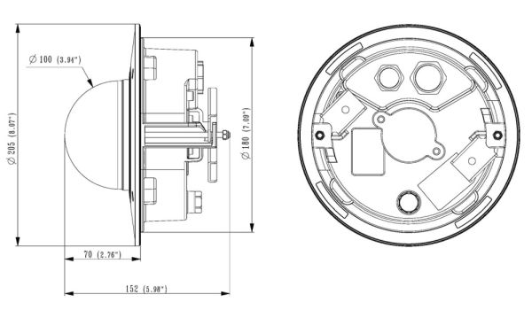 Встраиваемая сетевая IP-видеокамера 2Мп Wisenet XND-6081FZ (2.8-12мм) с дистанционным управлением PTRZ