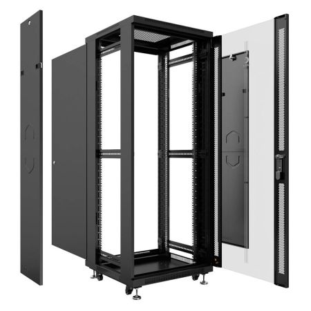 Шкаф телекоммуникационный 19" Cabeus SH-05C-27U60/60-BK, напольный Шкаф телекоммуникационный 19" Cabeus SH-05C-27U60/60-BK, напольный