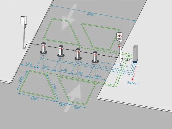 Гидравлический боллард Блокпост P600 нержавеющей стали