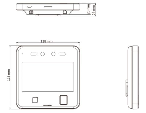 Биометрический терминал доступа HikVision DS-K1T642MFW по распознаванию лиц