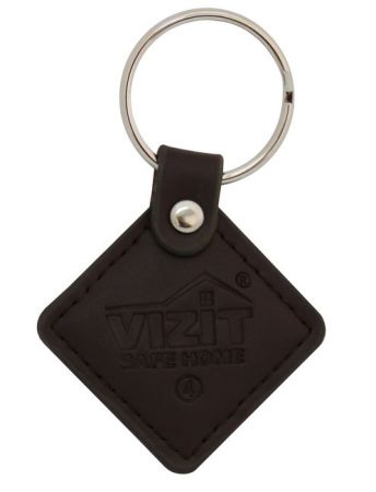 Брелок с кольцом VIZIT-RF2.2 brown в кожаном корпусе