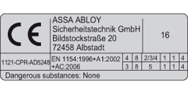 Дверной доводчик Abloy DC140 с рычажной тягой EN2/3/4/5