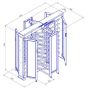 Турникет полноростовой двухпроходной Ростов-Дон ПР2С/3М2 с ограждением из закаленного стекла