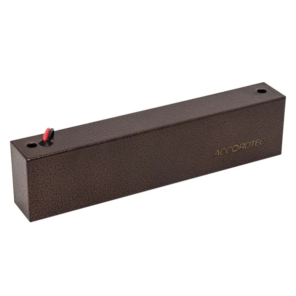 Электромагнитный замок ML-295 KB-2 с уголком и датчиком Холла, коричневый