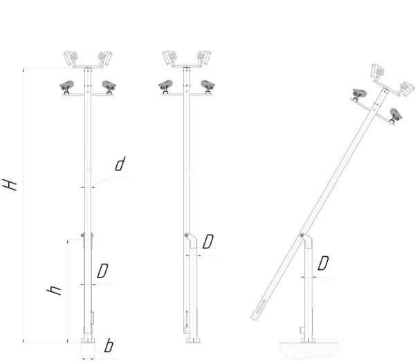 Складывающаяся опора для видеокамеры СООС-3,0