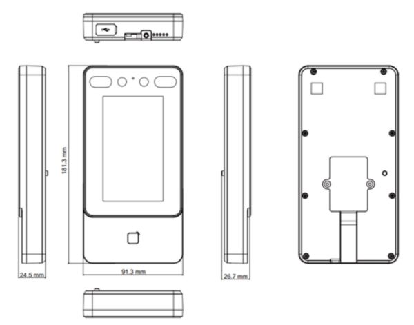 Терминал доступа Wi-Fi HikVision DS-K1T342MWX с распознаванием лиц, карт Mifare
