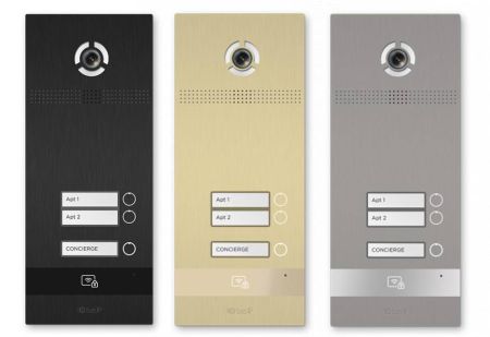 Вызывная панель на 2 абонента Bas-IP BI-02FB Gold с идентификацией по смартфону и распознаванием лиц Вызывная панель на 2 абонента Bas-IP BI-02FB Gold с идентификацией по смартфону и распознаванием лиц