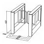 Боковой модуль турникета с распашными створками ОМА-84.888 (V1) из нержавеющей стали с картоприемником Боковой модуль турникета с распашными створками ОМА-84.888 (V1) из нержавеющей стали с картоприемником