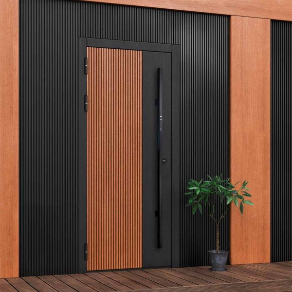 Электронный биометрический замок Sanyo D500 Tuya с видеонаблюдением, ручка-штанга