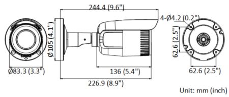 Уличная вариофокальная IP-камера 4Мп HiWatch DS-I456Z (2.8-12 мм)