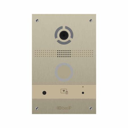Вызывная видеопанель BAS-IP AV-08FB Gold с распознаванием лиц