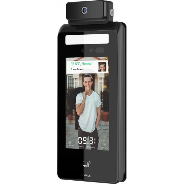 Биометрический терминал распознавания лиц и температуры тела Uface 5-Temp, настенный