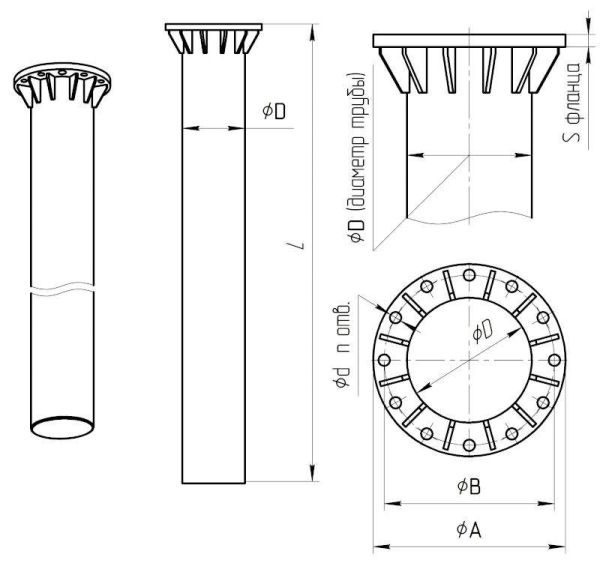 Фундаментный блок ФМ-0,219-2,5 (для ОС/ОГС)