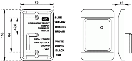 Считыватель бесконтактных карт HID ThinLine II