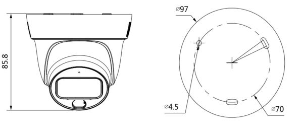 Уличная HD-CVI видеокамера Full-Color 2Мп Dahua DH-HAC-HDW1239TLP-LED-0280B Уличная HD-CVI видеокамера Full-Color 2Мп Dahua DH-HAC-HDW1239TLP-LED-0280B