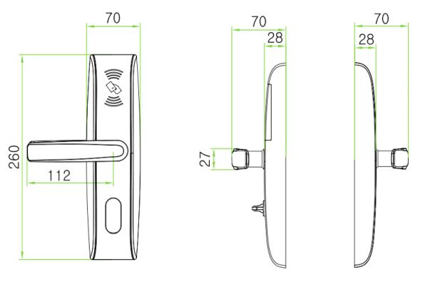 Электронный замок для гостиниц ZKTeco LH4000 с RFID считывателем Mifare Электронный замок для гостиниц ZKTeco LH4000 с RFID считывателем Mifare