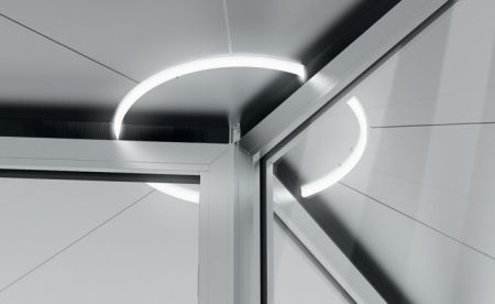 Нижняя обшивка потолка dormakaba, из тонколистового металла (8 частей) в цвет двери