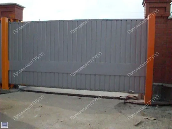 Противотаранные ворота ВПО-L откатные, электромеханические